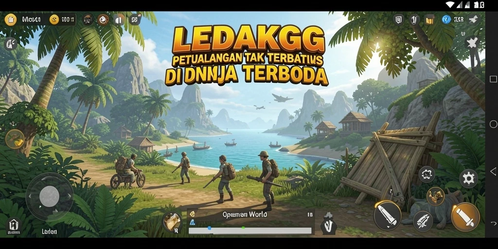 Tampilan antarmuka yang menarik dalam game Open World LEDAKGG.