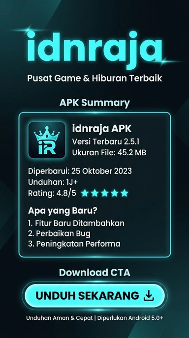 Tampilan halaman APK idnraja